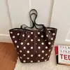 Bolso Tote de Gran Capacidad con Personalidad de Moda para Mujer 2026 Otoño Nuevo Elegante Bolso de Hombro Único Bolso Cubo de Lunares para Viajes