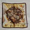 Pañuelo cuadrado estampado de leopardo bufanda coreana femenina de seda versátil pañuelo para el pelo bufanda retro flor de anacardo pañuelo cuadrado pequeño venta al por mayor