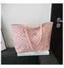 Bolso de Mujer con Estampado Retro Simple, Moda, Gran Capacidad, Lazo, Nuevo Bolso de Mano para Viajero, Bolso Tote de Hombro