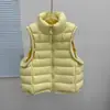 Chaqueta de Plumón Pinghu 2026 Otoño/Invierno Nuevo Estilo 90% Plumón de Pato Blanco Chaleco de Punto Patchwork Moda Chaleco para Mujer