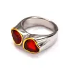 Diseño de nicho ins europeo y americano lujo ligero anillo de titanio y acero con gema en forma de corazón moda femenina corazón anillo de oro de 18 quilates al por mayor