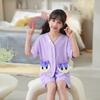 Pijama Kimono de Estilo Japonés para Niñas Estilo Princesa Conjunto de Verano para Niñas Niños Oso Ropa de Dormir Manga Corta Ropa Exterior para Bebé