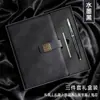 Conjunto de Caixa de Presente para Caderno de Negócios A5, Caderno Personalizável para Reuniões de Escritório Corporativo com Logotipo Personalizável