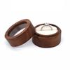 Caja de Madera Maciza para Pendientes de Mujer, Anillos, Joyero de Almacenamiento y Regalo, Nogal Negro Exclusivo Transfronterizo para Regalos de Enamorados Logo