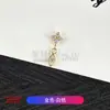 Brincos de Liga de Titânio F136 com Pingente de Flor Pequena, Cravação de Zircônia Olho de Cavalo, Stud para Osso da Orelha com Rosca Interna, Joias para Piercing de Titânio G23