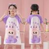 Camisón para niños, pijama para niñas, verano, manga corta, bebé, delgado, estilo coreano, niña pequeña, caricatura, niños medianos y grandes, ropa de casa para niños, verano