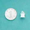 Prata de Lei S925 Prata Lisa Diamante de Precisão Personalizado Pingente de Cadeado de Prata Acessórios para Pingentes de Pulseira de Cristal com Contas DIY