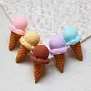 Simulación 3D Cono de Helado Accesorios de Resina DIY Pinza para el Cabello Diadema Funda de Teléfono Hebilla de Flor para Crocs Venta al por Mayor