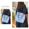 Versão Coreana Outono 2025 Nova Bolsa de Ombro Feminina de Tecido de Nylon de Grande Capacidade Bolsa de Mão Simples e Versátil Bolsa Transversal