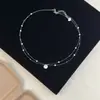 Colar de Pérolas com Franjas Estilo Igual de Blogueira Coreana para Mulheres, Novo Colar Longo Versátil de Seda Floral com Pérolas Brancas de Ágata para Primavera e Verão