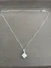 Colar pingente flor de zircônia estilo vintage francês, corrente de clavícula única e sofisticada, acessório feminino versátil e requintado
