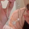Nuevo Diseño de Moda Pulsera de Mariposa Plata Rota Celebridad de Internet para Mujer Joyería de Mano Elegante de Alta Calidad Perla Venta al por Mayor