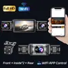 X405Wifi Cámara de Salpicadero 360 Grados Cuatro Canales Cuatro Lentes Frontal, Trasero, Izquierdo y Derecho 1080P Alta Definición Adhesiva Gran Angular