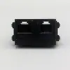 Módulo telefónico de red ultra-cinco de doble puerto tipo 128 negro RJ45 panel de enchufe tipo 86 para teléfono de computadora