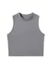 Chaleco Corto Básico de Color Sólido para Mujer, Ropa Interior Transpirable Elástica de Algodón sin Mangas, Camisola Adelgazante de Cintura Alta, Venta al por Mayor desde el Fabricante