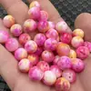 Contas soltas de jade cor de pêssego rosa contas redondas soltas contas soltas cor de chuva pedra contas soltas pulseira DIY colar pingente contas de Buda acessórios contas
