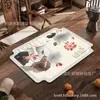 Nuevo Estilo Tinta China Alfombrilla Secado Barro Diatomeas Absorbente de Agua Resistente a la Suciedad Fácil Limpieza Posavasos Cocina Barra Aislamiento Térmico Alfombrilla Anti-quemaduras
