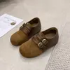 Suela suave de fondo plano punta redonda Birken estilo nuevo corte bajo zapatos sencillos para mujer 2026 otoño zapatos ligeros para falda versátiles modernos