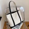 Bolsa de Lona 2026 Nova Marca Tendência Moda Ins Feminina Casual Versátil Bolsa de Ombro Grande Capacidade Bolsa Tote Simples