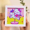 Enfeites de Pintura de Diamante, Adesivos de Desenho Animado DIY Fofos Feitos à Mão, Porta-Retratos de Acrílico, Pinturas Decorativas, Decorações para Quarto e Sala de Estar no Atacado