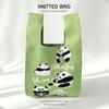 Diseño de Nicho Lindo Oso Panda Bolso de Hombro de Gran Capacidad Tejido Bolso de Mano Bolso de Mano de Viaje Hecho a Medida Versátil