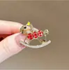 Año del Caballo Zodiaco Moneda de Cobre Hueca Linda Broche de Potro Moda Versátil de Alto Nivel Único Broche de Alto Nivel
