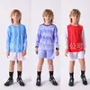 Suministro exclusivo transfronterizo de uniformes de fútbol de manga larga para niños, uniformes de entrenamiento para competiciones estudiantiles, camisetas y números estampados, camisetas al por mayor
