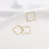 Japão Coreia 14k banhado a ouro preserva a cor esculpido geométrico acessórios DIY brincos de miçangas feitos à mão pingentes berloques materiais de joalheria