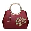 Bolsa de Mão Feminina Nova Moda 2026 Couro Verniz Vermelho Transfronteiriça, Bolsa Feminina Formato Concha Couro Brilhante, Bolsa de Ombro Único Transversal Atacado