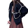 Chaqueta Cardigan Corto Elegante de Lana Sintética Tejida 2026 Nuevo Otoño Cuello Alto Estilo Coreano Cremallera Top Versátil para Mujer