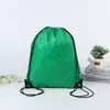 En stock Paquete de Poliéster en Blanco Bolsillo de Paquete Mochila con Cordón Publicitaria Deportiva para Maratón Mochila de Almacenamiento Deportiva Bolsa Impresión