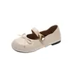 Zapatos Mary Jane para mujer, populares en línea, lindos, de suela suave, estilo retro francés con hebilla, populares, puntera redonda, versátiles, de corte bajo, zapatos planos