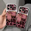 Estampa de Leopardo com Design de Borboleta Adequado para Capa de Celular Apple 17Promax com Janela Grande, Capa Macia para iPhone 16, Cobertura Total para iPhone 15, 14 Geração