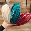 Faixa de Cabeça Vintage de Veludo com Pérolas, Leve e Versátil para Saídas Diárias, Estilo Coreano, Retrô Elegante e Artístico
