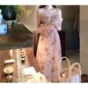 Retro Nuevo Estilo Nacional Chinoiserie Elegante Elegante Deseo Puro Sexy Femenino Cintura Adelgazante Look A-Line Vestido de Tirantes Verano