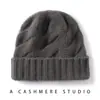 Gorro de Cachemira Tejido Engrosado para Hombres y Mujeres Gorro de Invierno para Protección de Orejas Turbante de Cachemira Nuevo Versátil Gorro Frío para Ciclismo