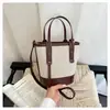 Bolso de Lino Patchwork Transfronterizo 2026 Nuevo Popular Gran Capacidad Bloque de Color para Viajes Diarios Hombro Cruzado Cubo de Mano para Mujer