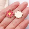 20 Piezas de Rosas Rojas Brillantes con Goteo de Aceite, Accesorios para Joyería DIY, Pulsera, Collar, Colgante, Llavero, Kit de Materiales para Colgantes Pequeños