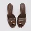Sandalias de Tacón Alto Peep-Toe de Moda de 10 cm, Tacones Altos de Charol Elegantes y de Lujo Ligero para Mujer, Versátiles para el Uso Diario, Tacones Altos Finos, Transfronterizo