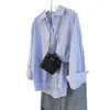 Nova Camisa Casual da Moda com Listras Estampadas, Manga Longa, Estilo Europeu e Americano, Transfronteiriça