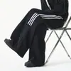 Calça de Moletom Casual Listrada Estilo Americano para a Primavera 2026 com Design de Costura Visível, Confortável e Versátil K25926-P3578