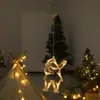 Luz de ventosa para ventana, decoración de árbol de Navidad LED, estrella polar, Papá Noel, muñeco de nieve, campana, superventas transfronterizo, ambiente festivo