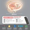 Ventilador de cabeza móvil LED con luz de techo con protección ocular de espectro completo para dormitorio infantil con astronauta de dibujos animados y voz inteligente sin conexión