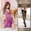 Lingerie Sexy Europeia e Americana, Vestido Chemise de Renda com Recortes Plus Size, Roupa Transparente, Camisola Reveladora de Renda, Atacado Latino
