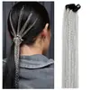 Tocados Cadena para el Cabello Pinza Bb Cadena para el Cabello Cadena de Extensión para Peluca Transfronteriza Europea y Americana Cadena para el Cabello con Borla Plateada