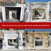 Manto de Lareira de Mármore Personalizado para Interior de Casa Villa Fábrica de Lareira de Pedra Estilo Europeu Lareira a Gás Real