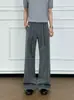 Cinturón de diseño de alta gama con caída, nuevo de otoño para hombre, pantalones casuales de corte limpio, elegantes, versátiles, de pierna recta