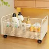 Cesta de almacenamiento debajo del mueble del baño cesta de lavandería sucia para el baño detergente para ropa estante de alto valor inodoro carrito pequeño móvil