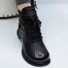 Botas Martin para mujer con forro polar, engrosadas, cálidas, cuero suave, nuevo estilo otoño/invierno 2026, suela suave, parte superior suave, versátiles estilo británico, botas de nieve