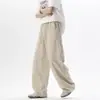 Novas Calças Masculinas de Linho Sintético Estilo Chinês com Curva, Verão Finas Soltas Frescas Retas de Perna Larga Longas Modelo Novo 2026